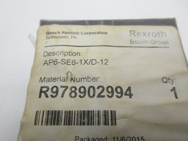 REXROTH AP6-SE6-1X/D-12 R978902994 NSMP
