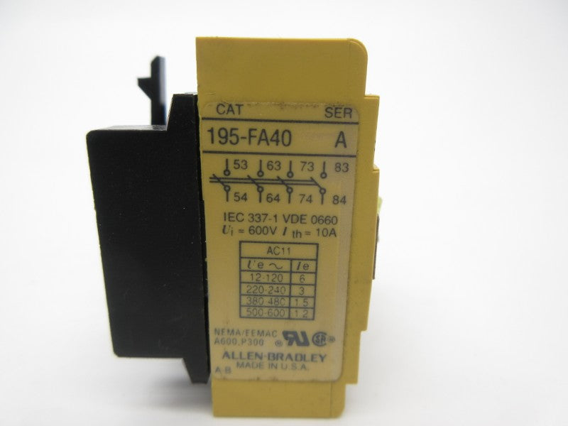 ALLEN BRADLEY 195-FA40 SER. A 600V 10A NSNP