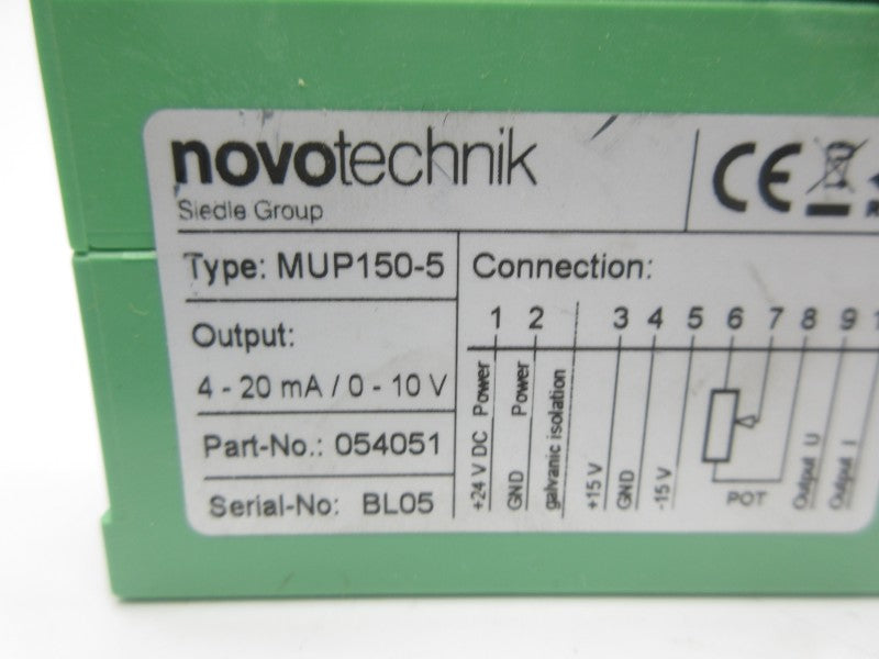 NOVOTECHNIK MUP150-5 054051 0-10V NSNP