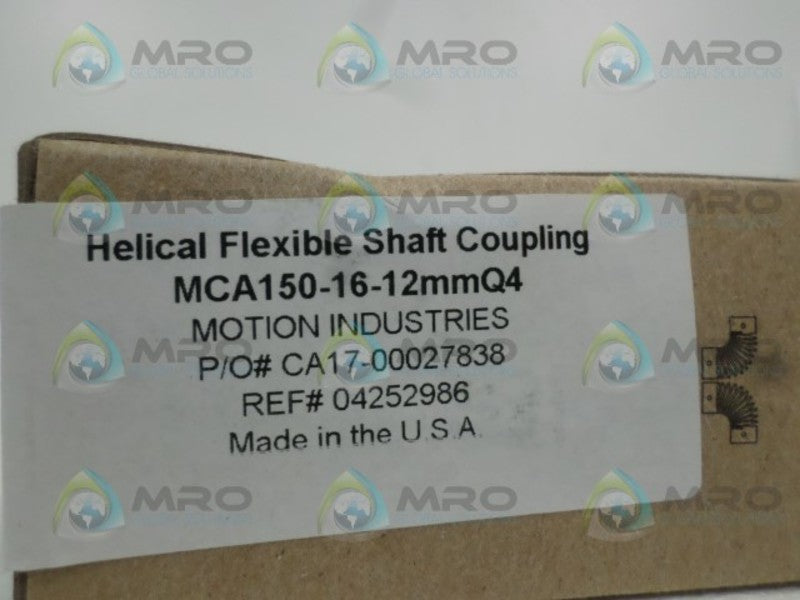 HELICAL MCA150-16-12mmQ4 FLEXIBLE SHAFT COUPLING NSMP