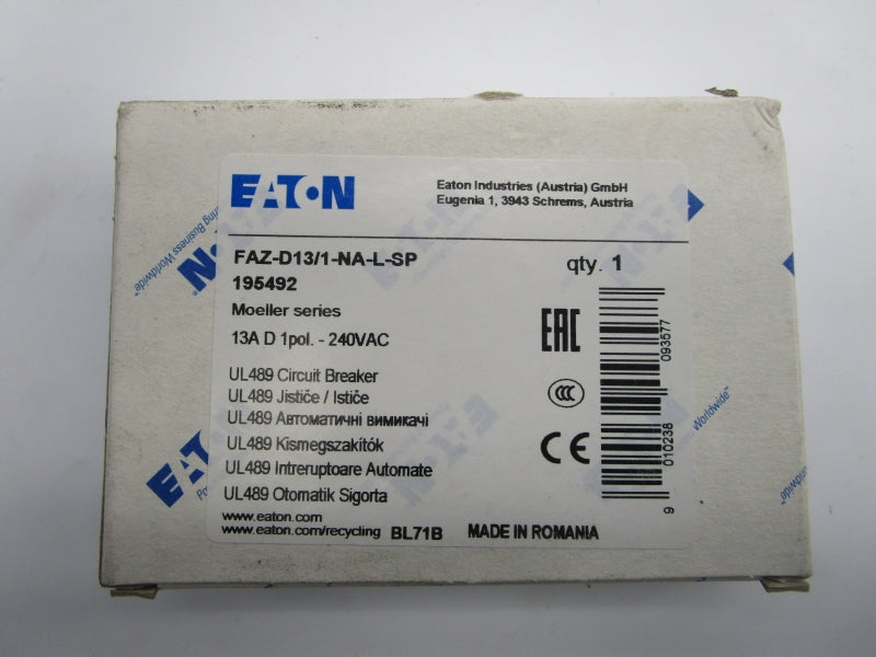 EATON FAZ-D13/1-NA-L-SP 240VAC 13A NSMP