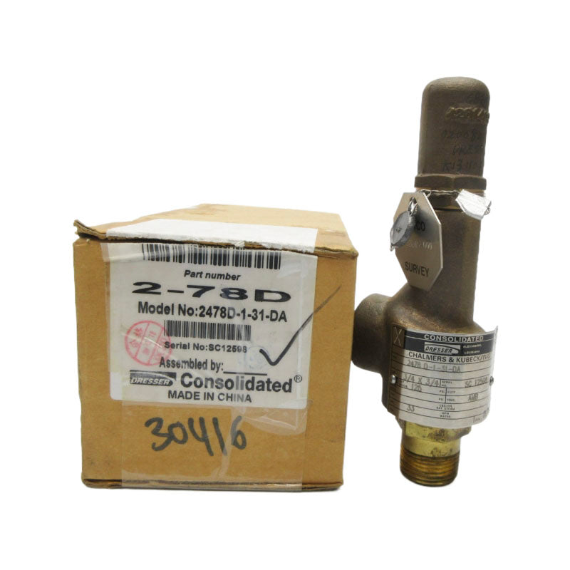DRESSER 2478D-1-31-DA 125PSI 3/4" NSMP