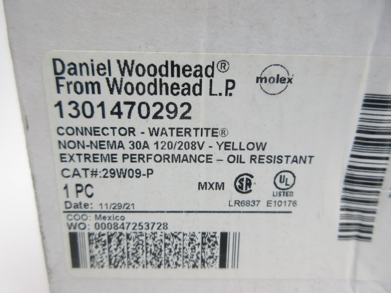 DANIEL WOODHEAD 29W09-P 1301470292 120/208V 30A NSMP