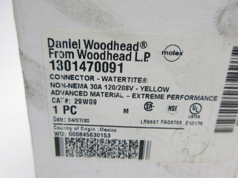 DANIEL WOODHEAD 29W09 1301470091 120/208V 30A NSMP