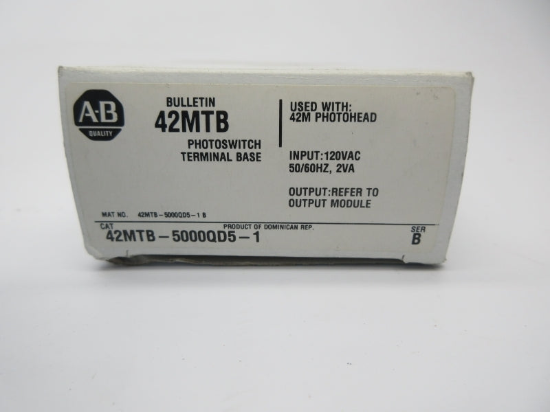 ALLEN BRADLEY 42MTB-5000QD5-1 SER. B 120VAC (WH) NSMP