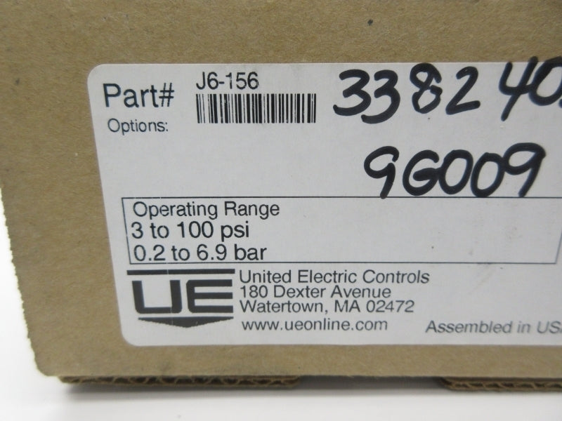 UNITED ELECTRIC J6-156-1943 480VAC 15A 3-100PSI NSMP