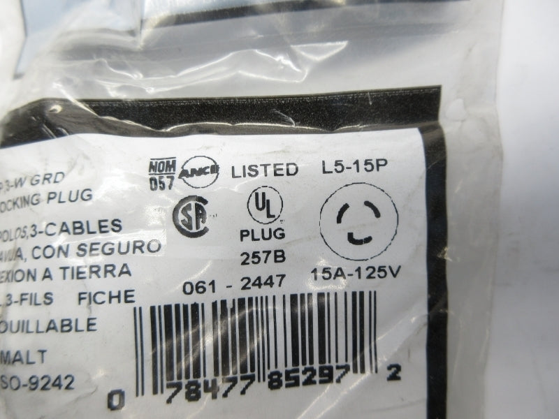 LEVITON 061-2447 L5-15P 125V 15A NSMP