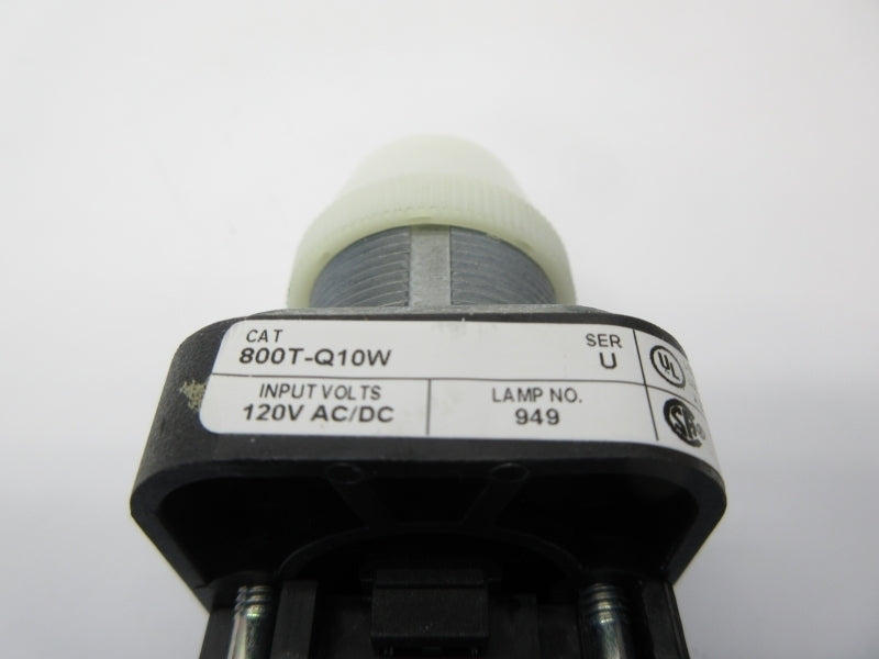 ALLEN BRADLEY 800T-Q10W SER. U 120VAC/DC NSNP