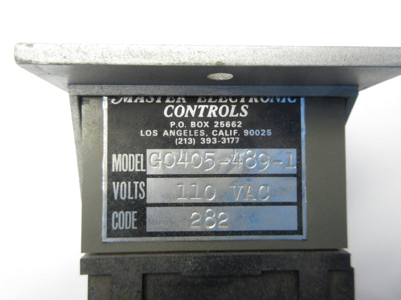 MASTER ELECTRONIC CONTROLS G0405-489-1 110VAC NSNP
