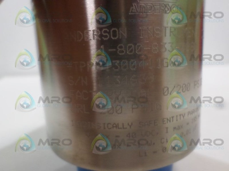 ANDERSON TPP01300411G000 PRESSURE TRANSMITTER 200 PSIG NSNP