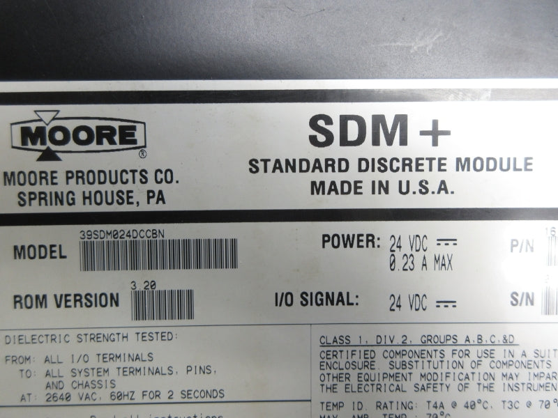 MOORE 39SDM024DCCBN 24VDC 0.23A NSNP