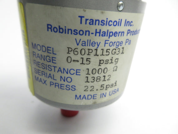 TRANSICOIL P60P115G31 0-15PSI NSNP