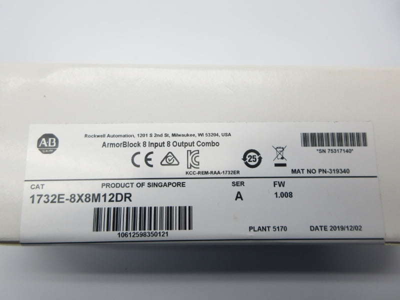 ALLEN BRADLEY 1732E-8X8M12DR SER. A F/W 1.008 DATE: 2019 NSFS