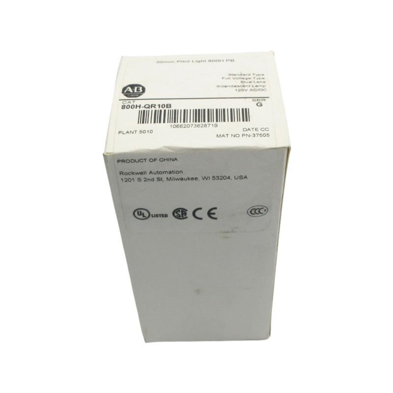 ALLEN BRADLEY 800H-QR10B SER. G 120VAC/DC (WH) NSFS