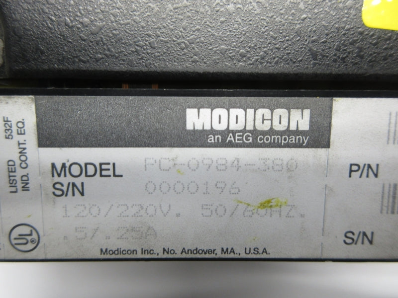MODICON PC-0984-380 120/220V .5/.25A (NO KEY) UNMP