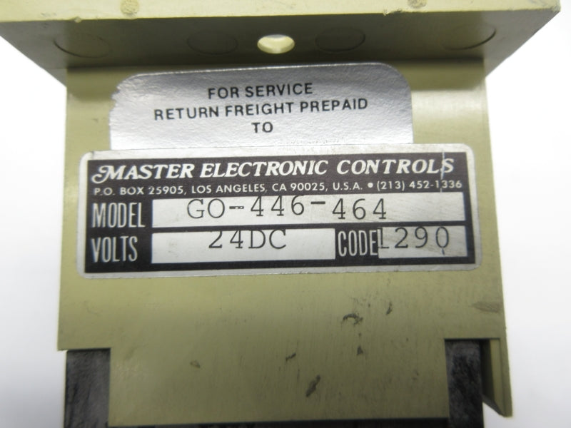 MASTER ELECTRONIC CONTROLS GO-446-464 24VDC UNMP