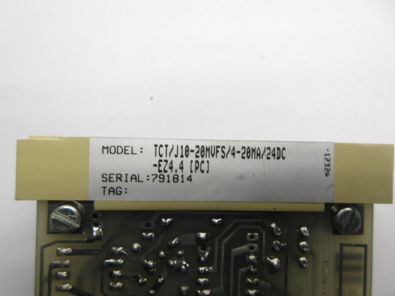 MOORE INDUSTRIES TCT/J10-20MVFS/4-20MA/24DC-EZ4.4 UNMP