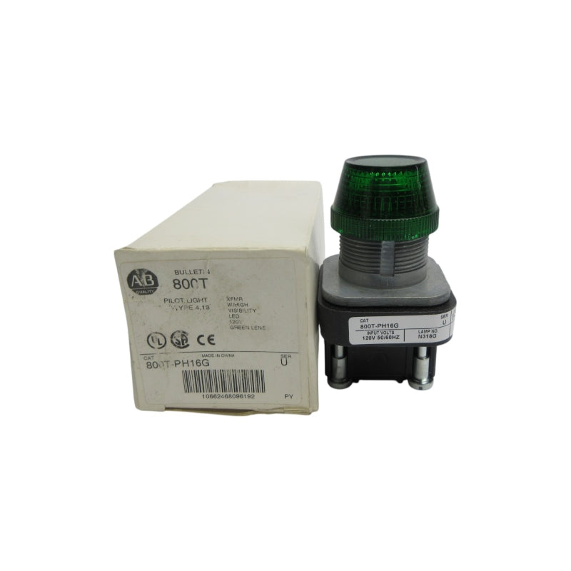 ALLEN BRADLEY 800T-PH16G SER. U 120V (WH) NSMP