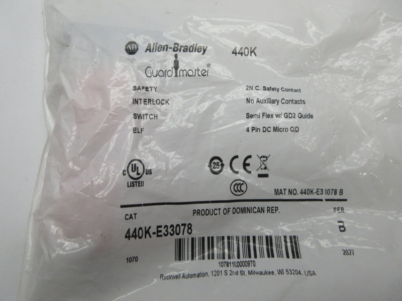 ALLEN BRADLEY 440K-E33078 SER. B NSMP