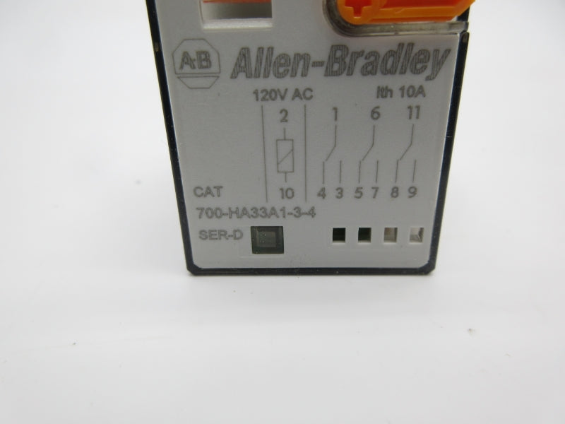 ALLEN BRADLEY 700-HA33A1-3-4 SER. D 120VAC 10A NSNP