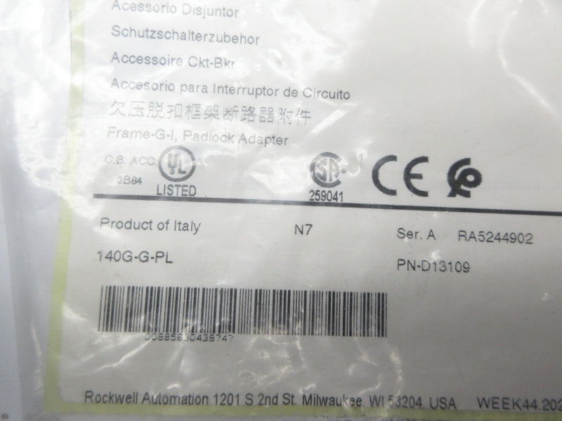 ALLEN BRADLEY 140G-G-PL SER. A NSMP