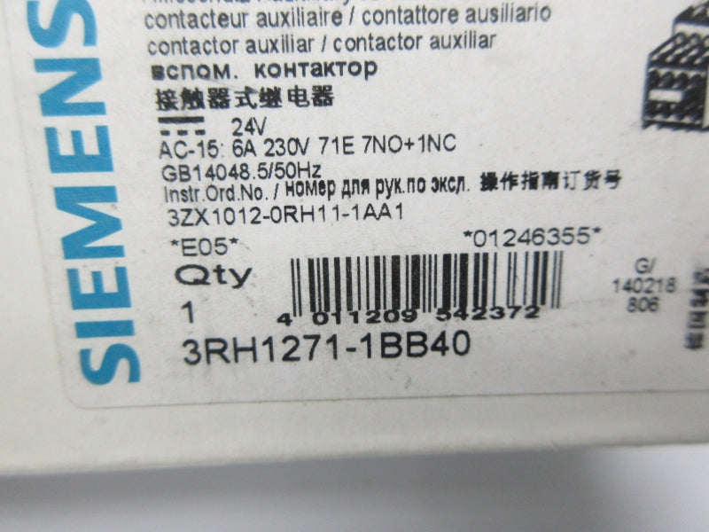 SIEMENS 3RH1271-1BB40 24V NSMP