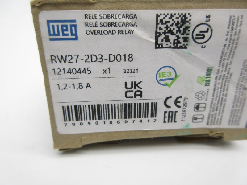 WEG RW27-2D3-D018 1,2-1,8A NSMP