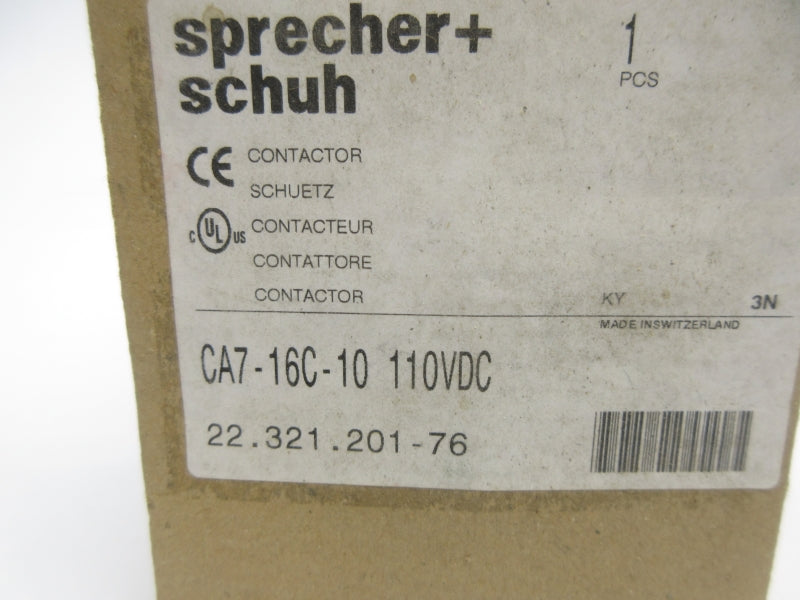 SPRECHER+SCHUH CA7-16C-10 110VDC NSMP