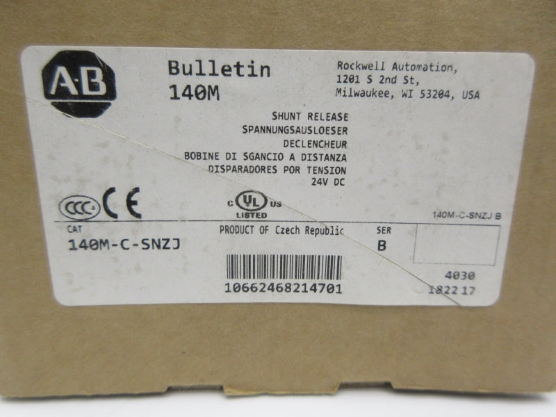 ALLEN BRADLEY 140M-C-SNZJ SER. B 24VDC (BR/WH) NSMP