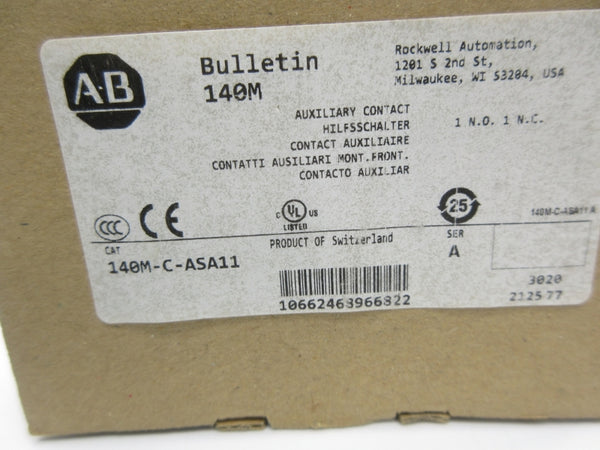 ALLEN BRADLEY 140M-C-ASA11 SER. A (BR/WH) NSMP