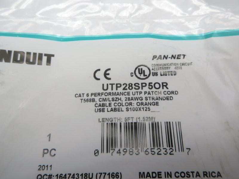 PANDUIT UTP28SP5OR NSMP
