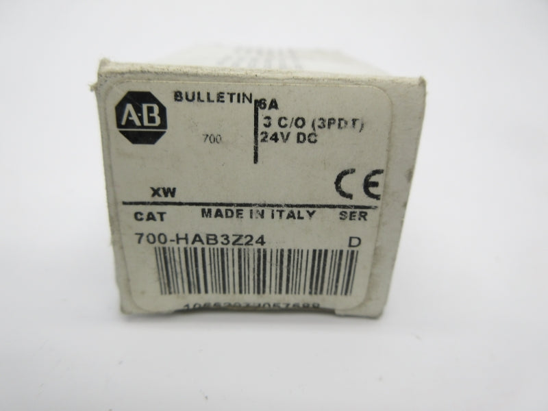 ALLEN BRADLEY 700-HAB3Z24 SER. D 24VDC 6A (WH) NSMP