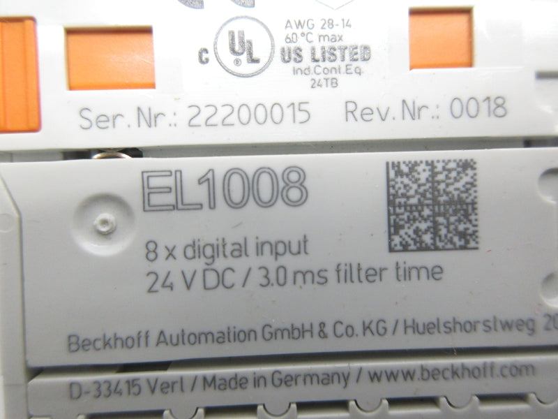 BECKHOFF EL1008 24VDC NSMP