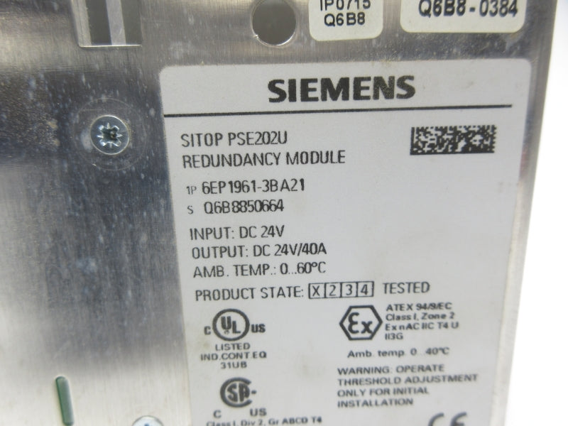 SIEMENS 6EP1961-3BA21 24VDC NSNP