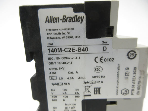 ALLEN BRADLEY 140M-C2E-B40 SER. D 2.5-4.0A NSNP