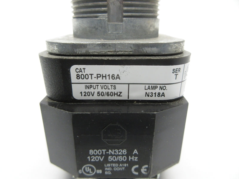 ALLEN BRADLEY 800T-PH16A SER. T 120V NSNP