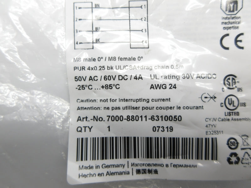 MURR ELEKTRONIK 7000-88011-6310050 50VAC 4A NSMP