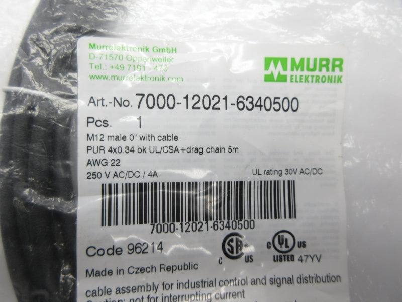 MURR ELEKTRONIK 7000-12021-6340500 250VAC/DC 4A NSMP