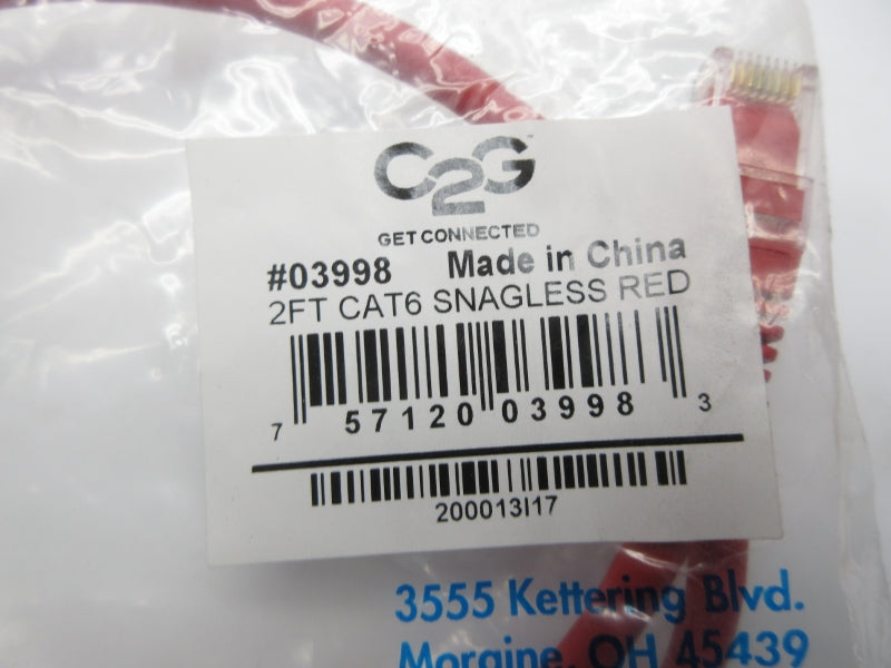 C2G CAT6 03998 2FT NSMP