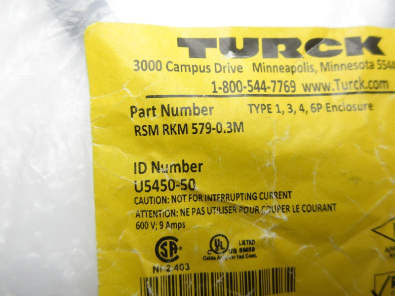 TURCK RSMRKM579-0.3M U5450-50 NSMP