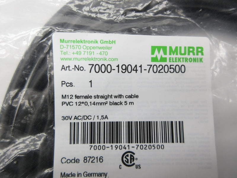 MURR ELEKTRONIK 7000-19041-7020500 30VAC 1,5A NSMP