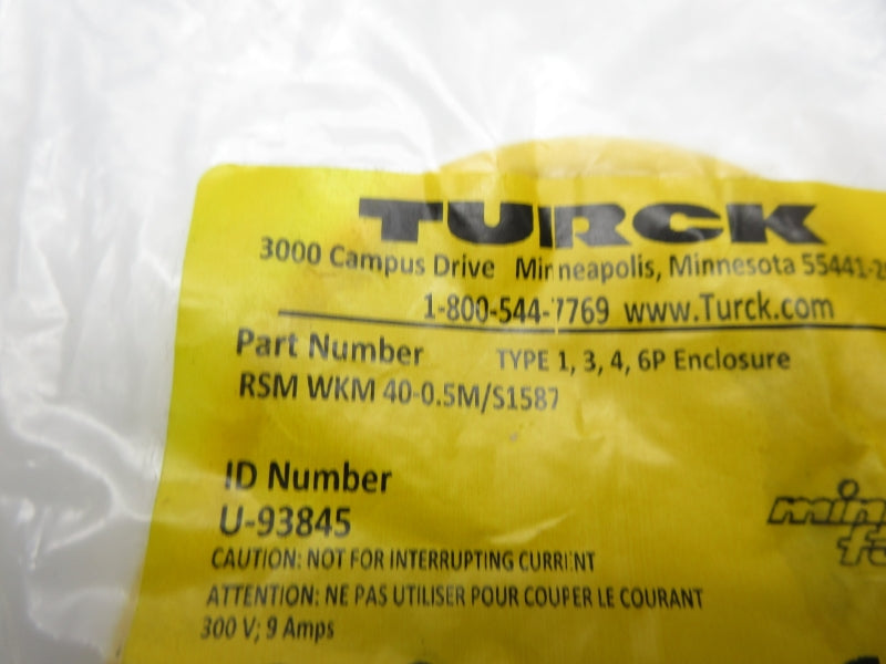 TURCK RSMWKM40-0.5M/S1587 NSMP
