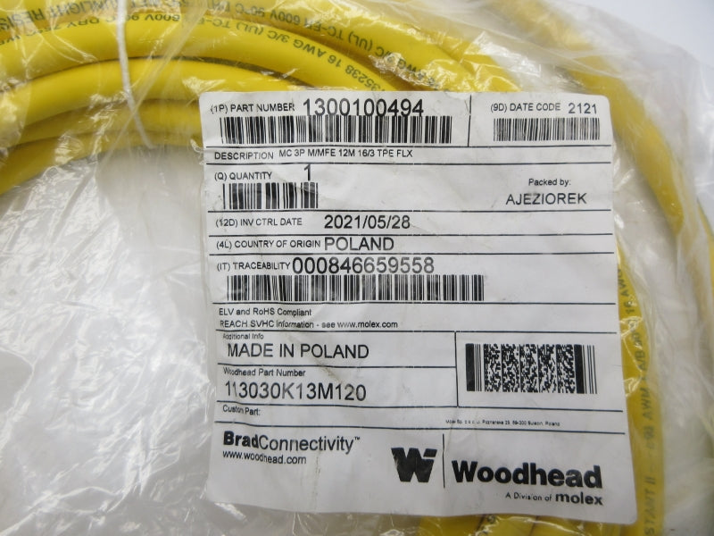 DANIEL WOODHEAD 1300100494 113030K13M120 NSMP