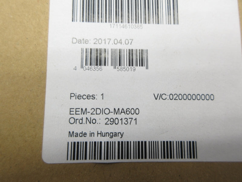 PHOENIX CONTACT EEM-2DIO-MA600 2901371 NSFS