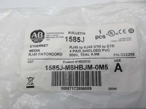 ALLEN BRADLEY 1585J-M8HBJM-0M5 SER. A 600V NSMP