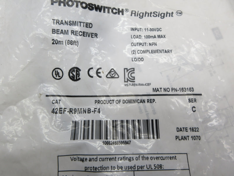 ALLEN BRADLEY 42EF-R9MNB-F4 SER. C 11-30VDC NSMP