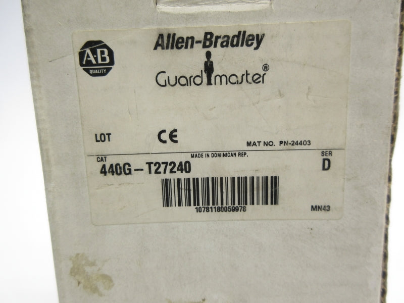 ALLEN BRADLEY 440G-T27240 SER. D 240V 3A (WH) NSMP