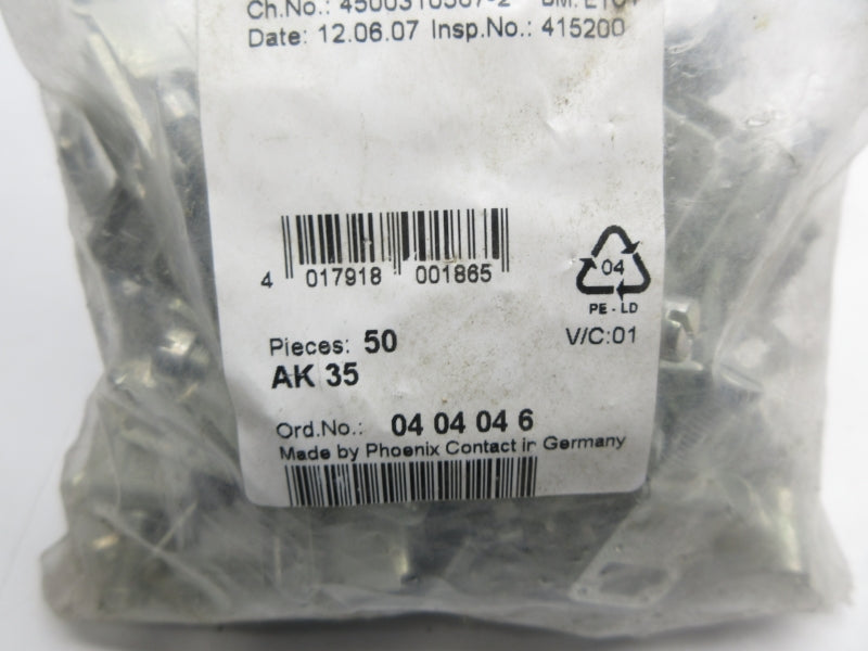 PHOENIX CONTACT AK35 0404046 (PKG OF 50) NSMP