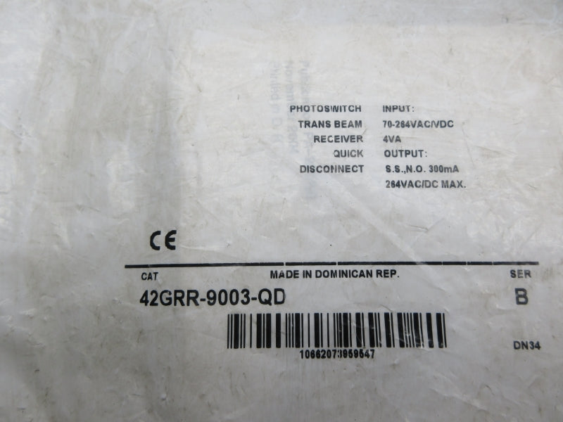 ALLEN BRADLEY 42GRR-9003-QD SER. B 70-264VAC/DC NSMP