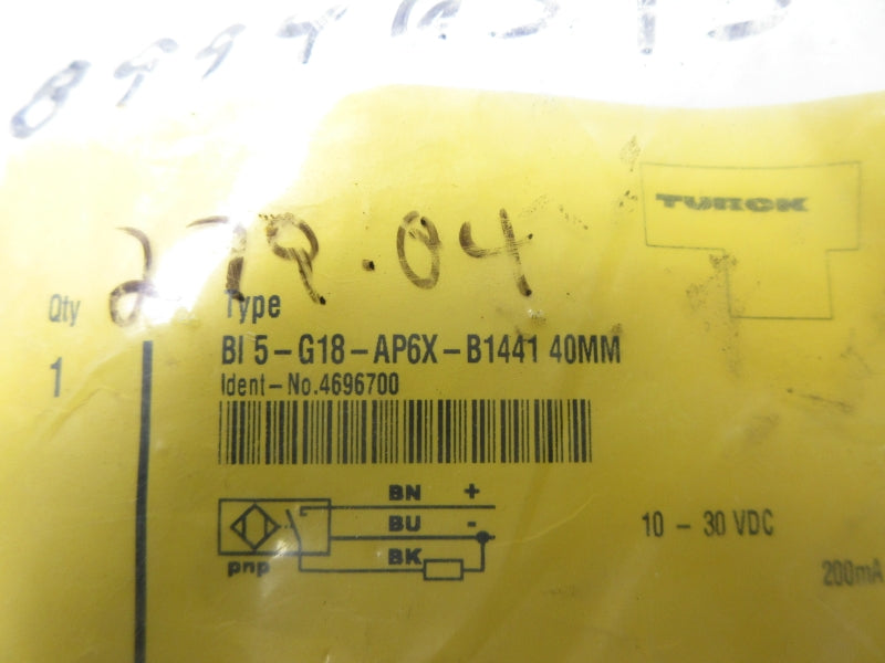 TURCK BI5-G18-AP6X-B1441-40MM 4696700 10-30VDC NSMP
